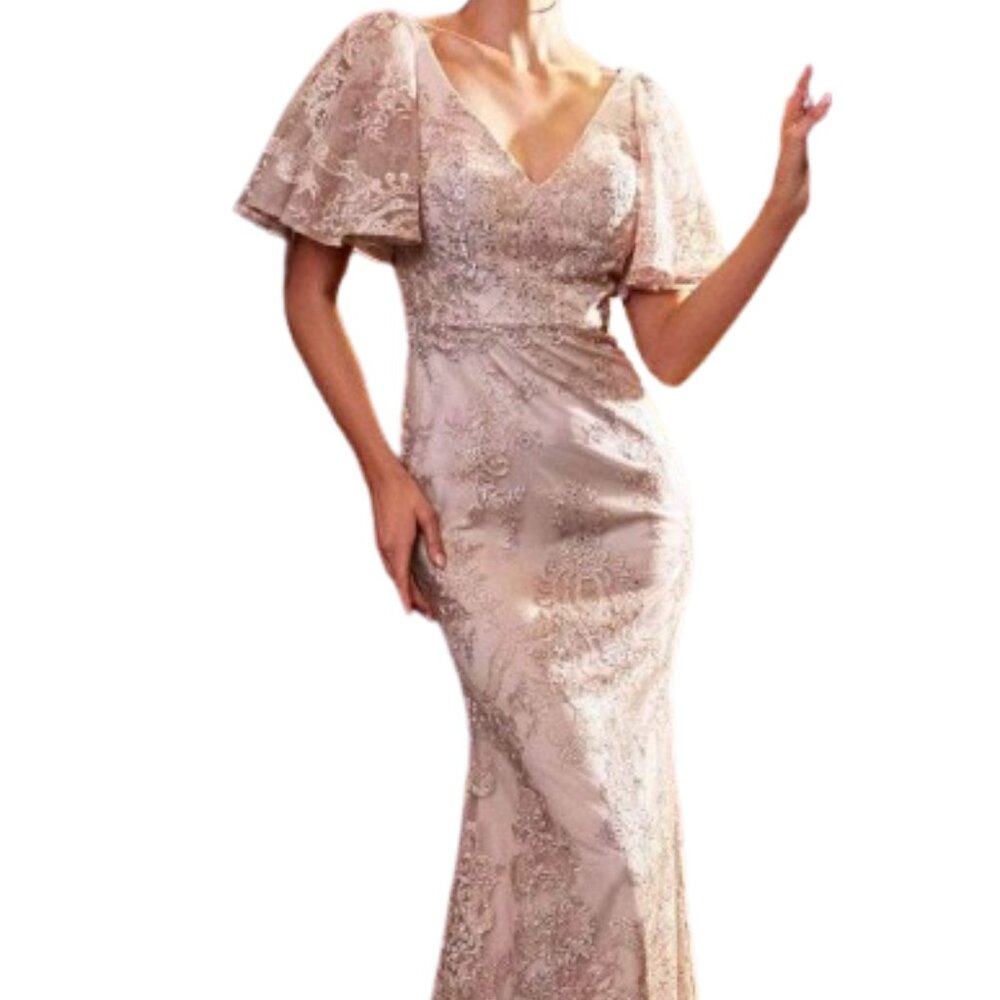 Ladivine HT061 Evening Dress Dusty Rose Size 14